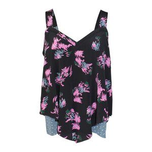 Acrobat NWT Feather Print Silk Camisole MD